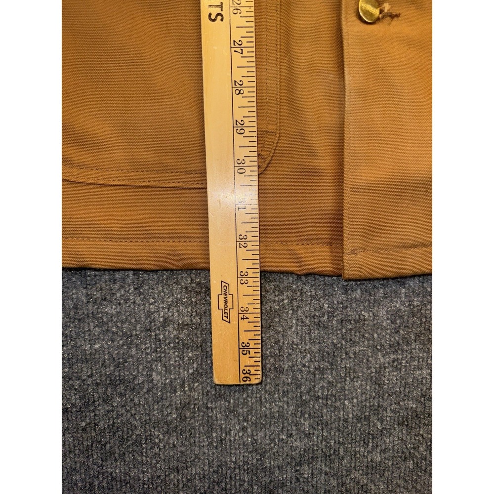 Vintage Carhartt C01 Chore Coat Mens 46 Brown AEP Union Made USA Blanket Lined - Picture 12 of 13